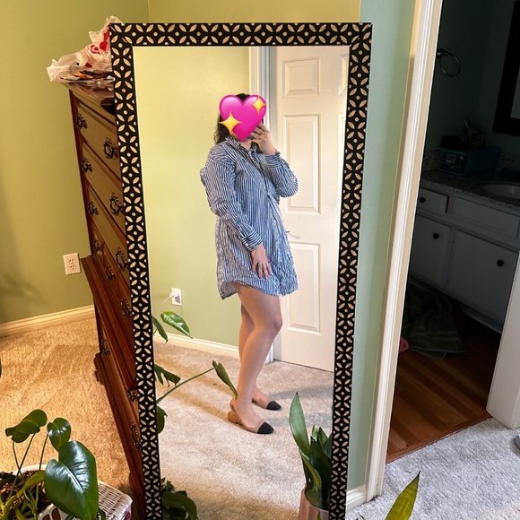 Striped Button Down Shirt Dress - Picture 7 of 7